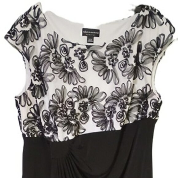 Connected Apparel 14W Black & White Evening Dress - Picture 1 of 2